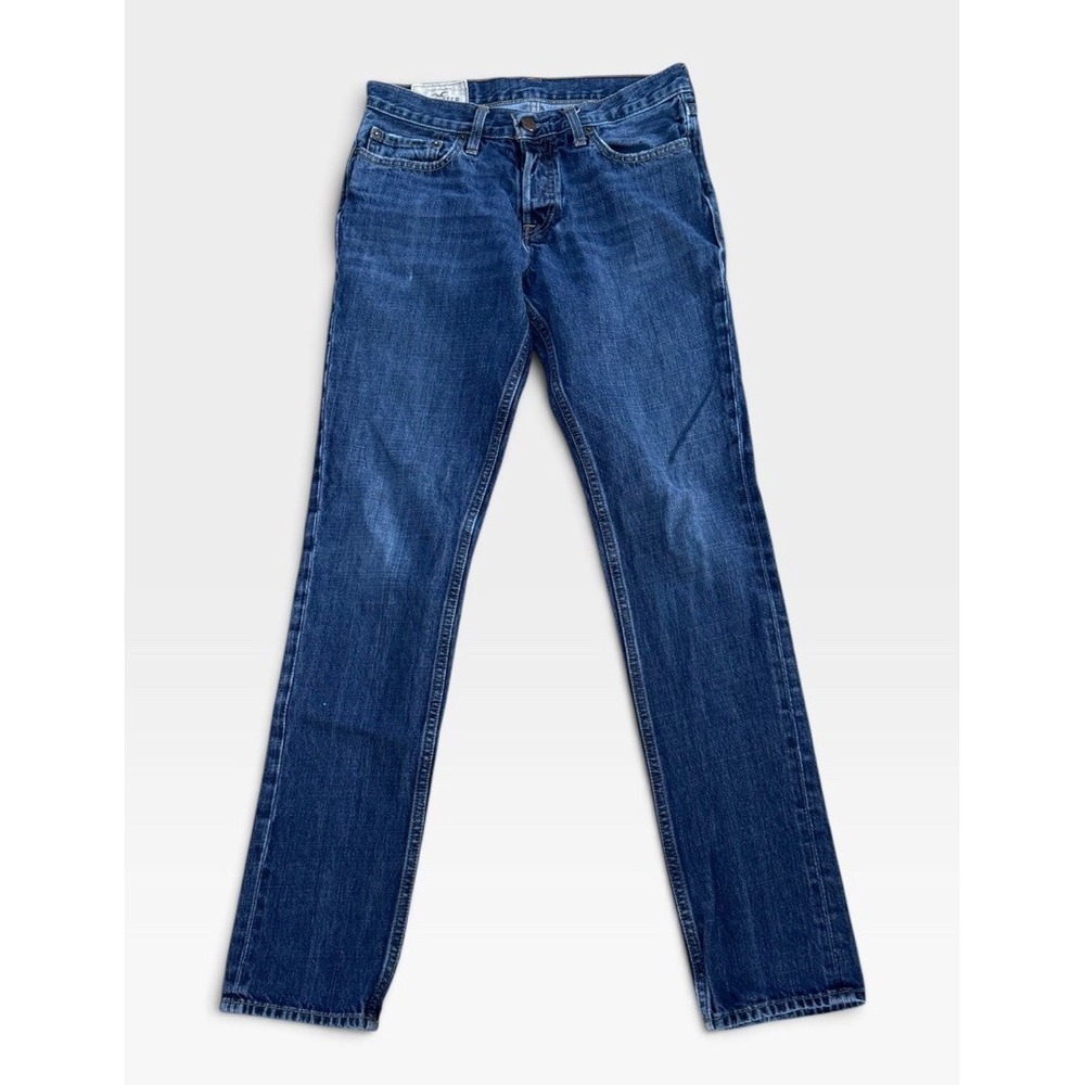 Hollister Mens Jeans 30x34 Skinny Blue Denim Low Rise 100% Cotton